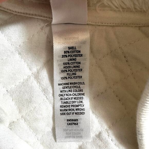 New Nordstrom Baby Hooded Bunting Striped Ivory Egret Size 3 Months - Picture 7 of 8